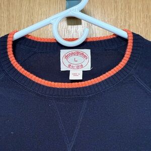 Brooks Brothers Dark Blue Sweater with Bright Orange Trim